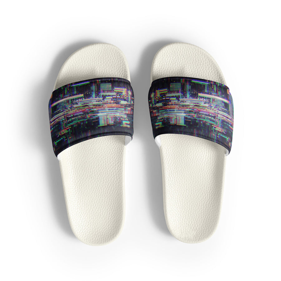 Glitchwear Men's Slides, AI Signature Style AI-Designed 29, view 2