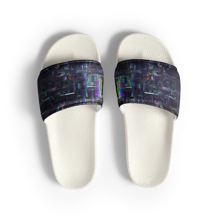 Glitchwear Men's Slides, AI Signature Style AI-Designed 30, view 2