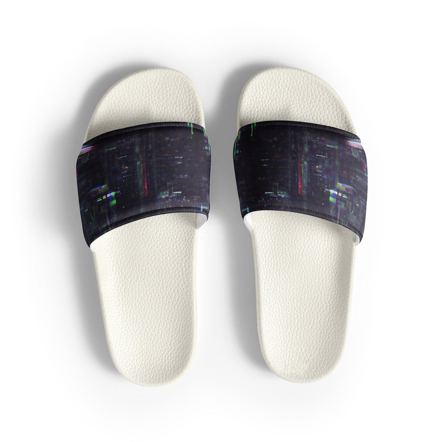 Glitchwear Men's Slides, AI Signature Style AI-Designed 25, view 2