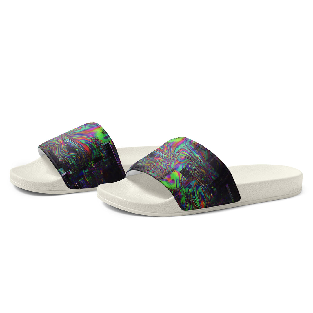 Glitchwear Men's Slides, AI Signature Style AI-Designed 6, view 4