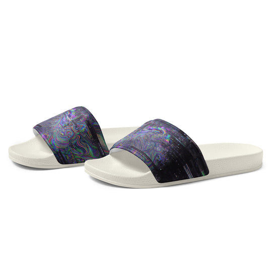 Glitchwear Men's Slides, AI Signature Style AI-Designed 7, view 4