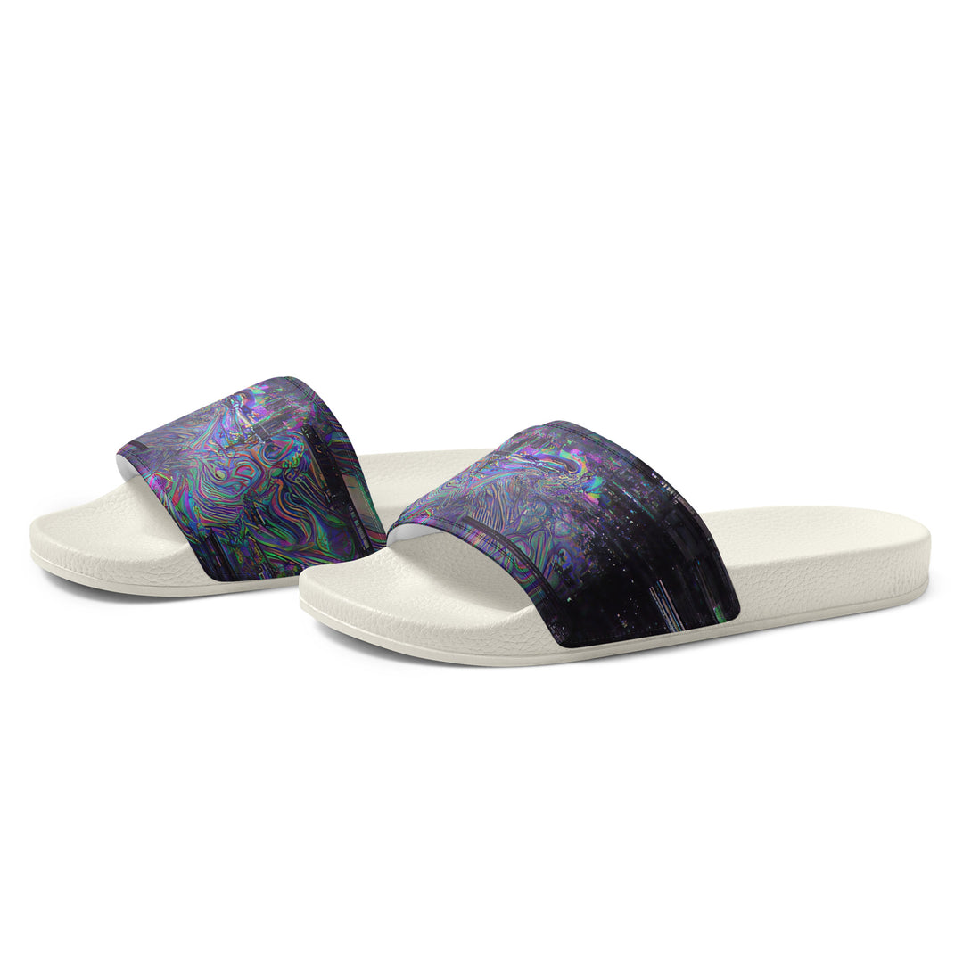Glitchwear Men's Slides, AI Signature Style AI-Designed 7, view 4