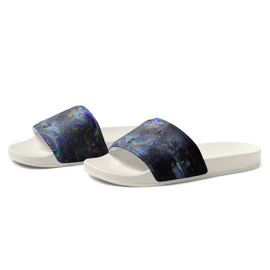 Glitchwear Men's Slides, AI Signature Style AI-Designed 17, view 4
