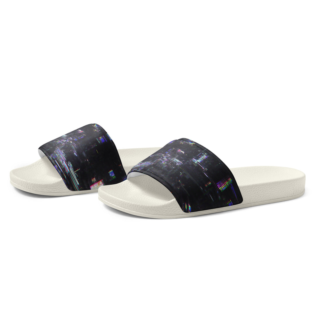 Glitchwear Men's Slides, AI Signature Style AI-Designed 28, view 4