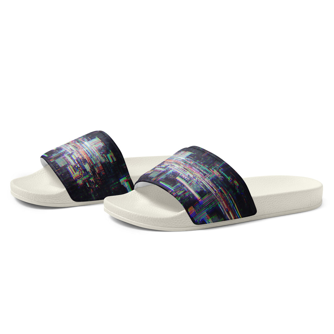 Glitchwear Men's Slides, AI Signature Style AI-Designed 29, view 4