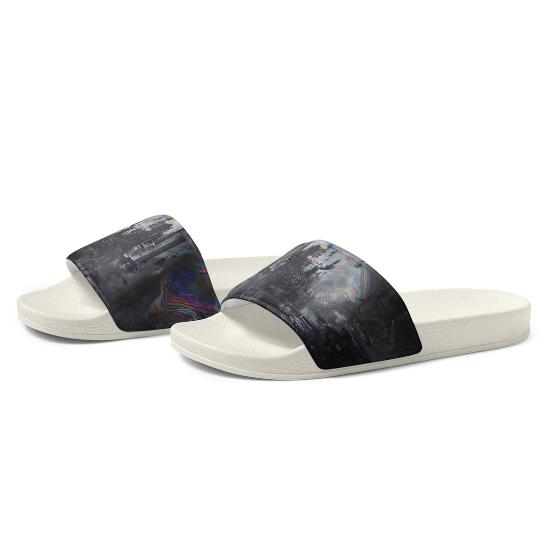 Glitchwear Men's Slides, AI Signature Style AI-Designed 14, view 4