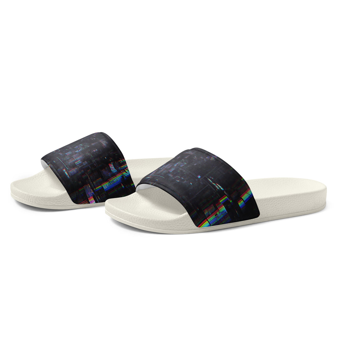 Glitchwear Men's Slides, AI Signature Style AI-Designed 26, view 4