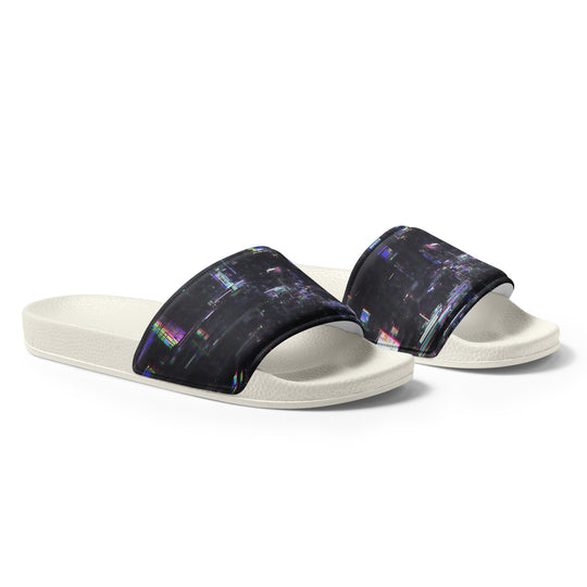 Glitchwear Men's Slides, AI Signature Style AI-Designed 28, view 6