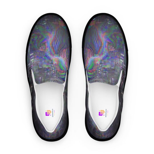 Glitchwear Men's Slip-On Canvas Shoes 4, main view