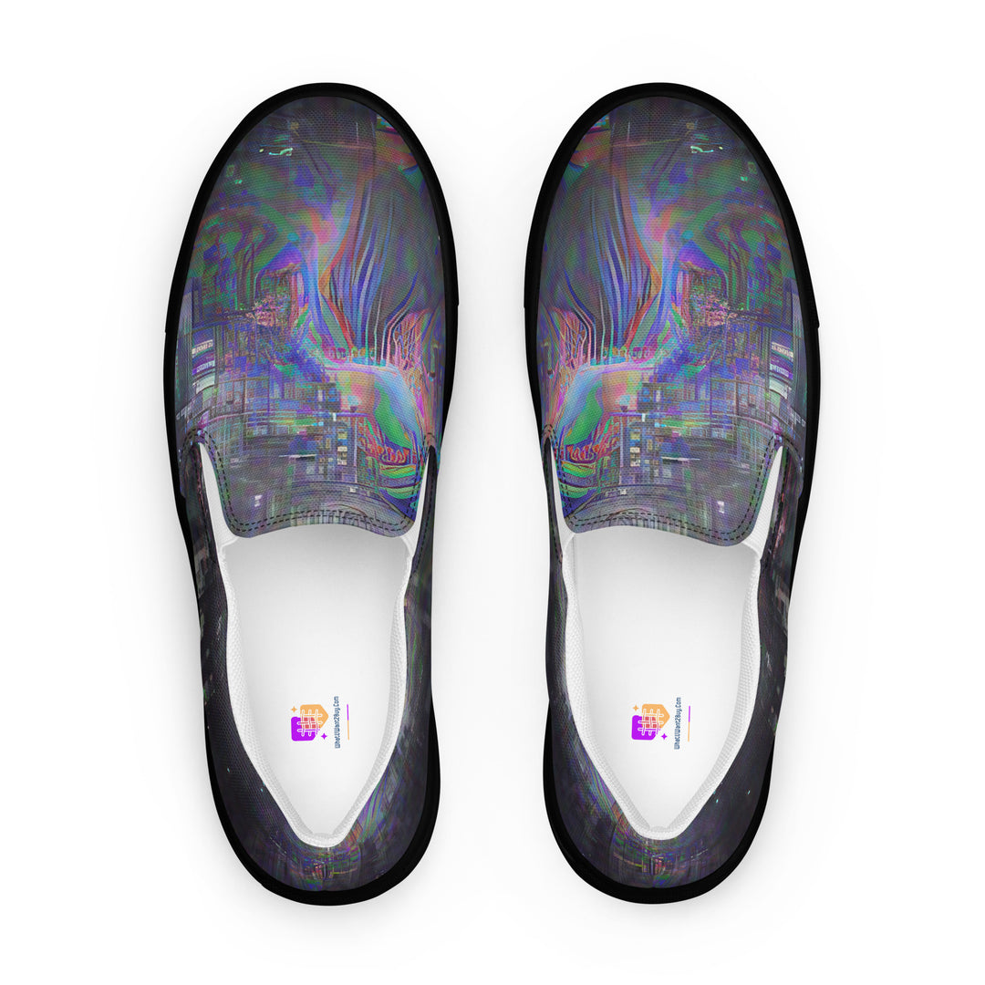 Glitchwear Men's Slip-On Canvas Shoes 4, main view