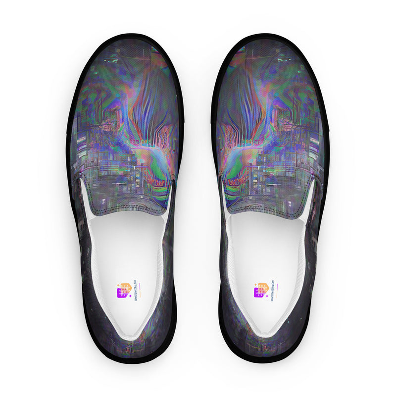 Glitchwear Men's Slip-On Canvas Shoes 4, main view