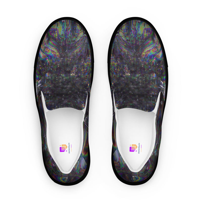 Glitchwear Men's Slip-On Canvas Shoes 16, main view
