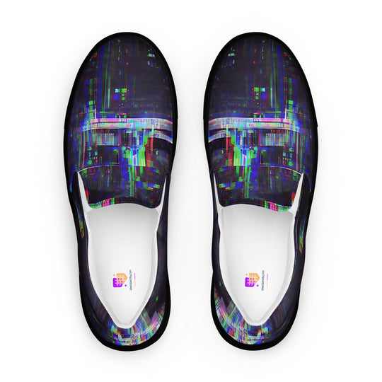 Glitchwear Men's Slip-On Canvas Shoes 21, main view