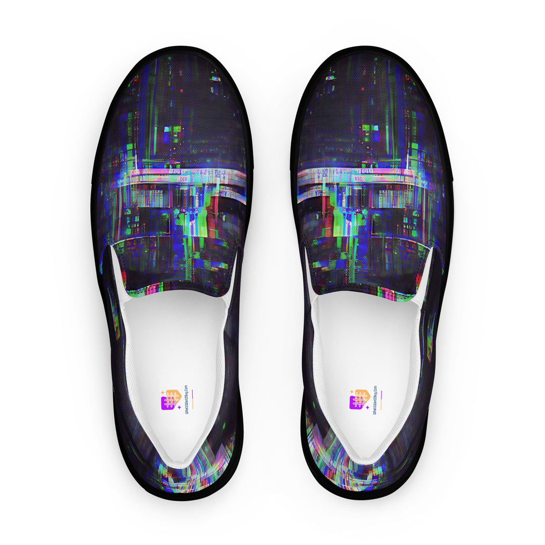 Glitchwear Men's Slip-On Canvas Shoes 21, main view