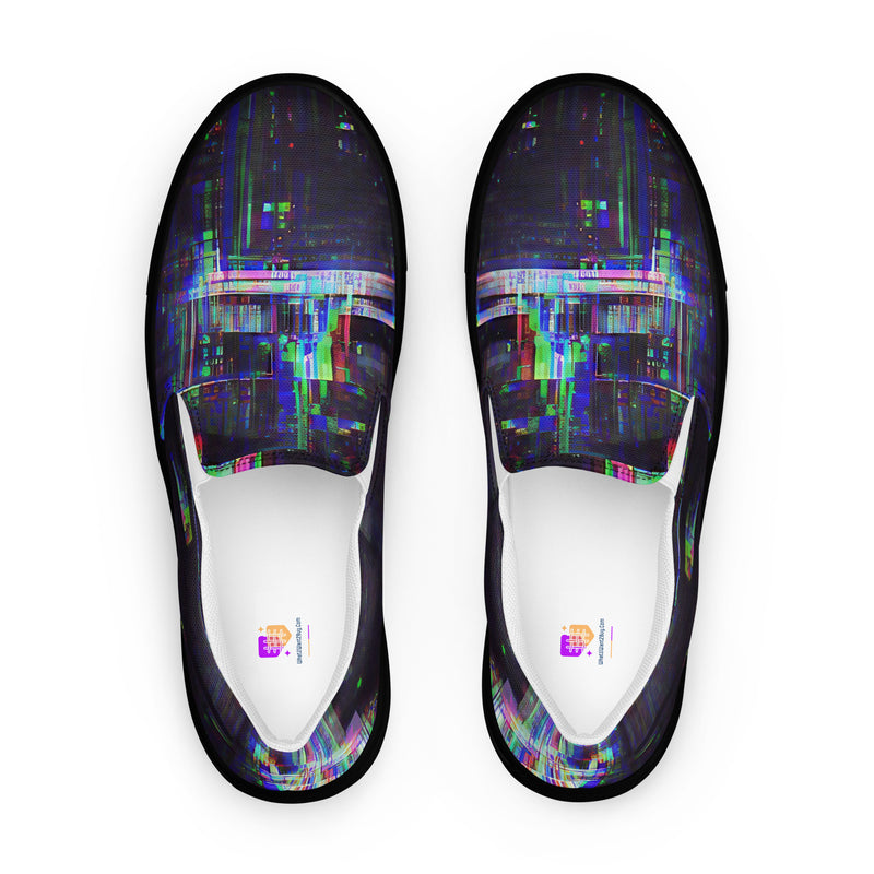 Glitchwear Men's Slip-On Canvas Shoes 21, main view