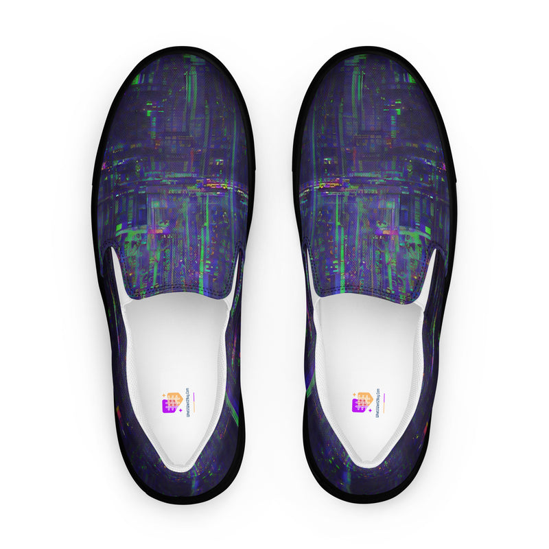Glitchwear Men's Slip-On Canvas Shoes 32, main view