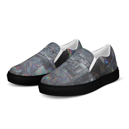 Glitchwear Men's Slip-On Canvas Shoes, Everyday AI-Designed 0, view 3