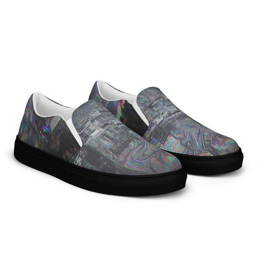 Glitchwear Men's Slip-On Canvas Shoes, Everyday AI-Designed 0, view 5