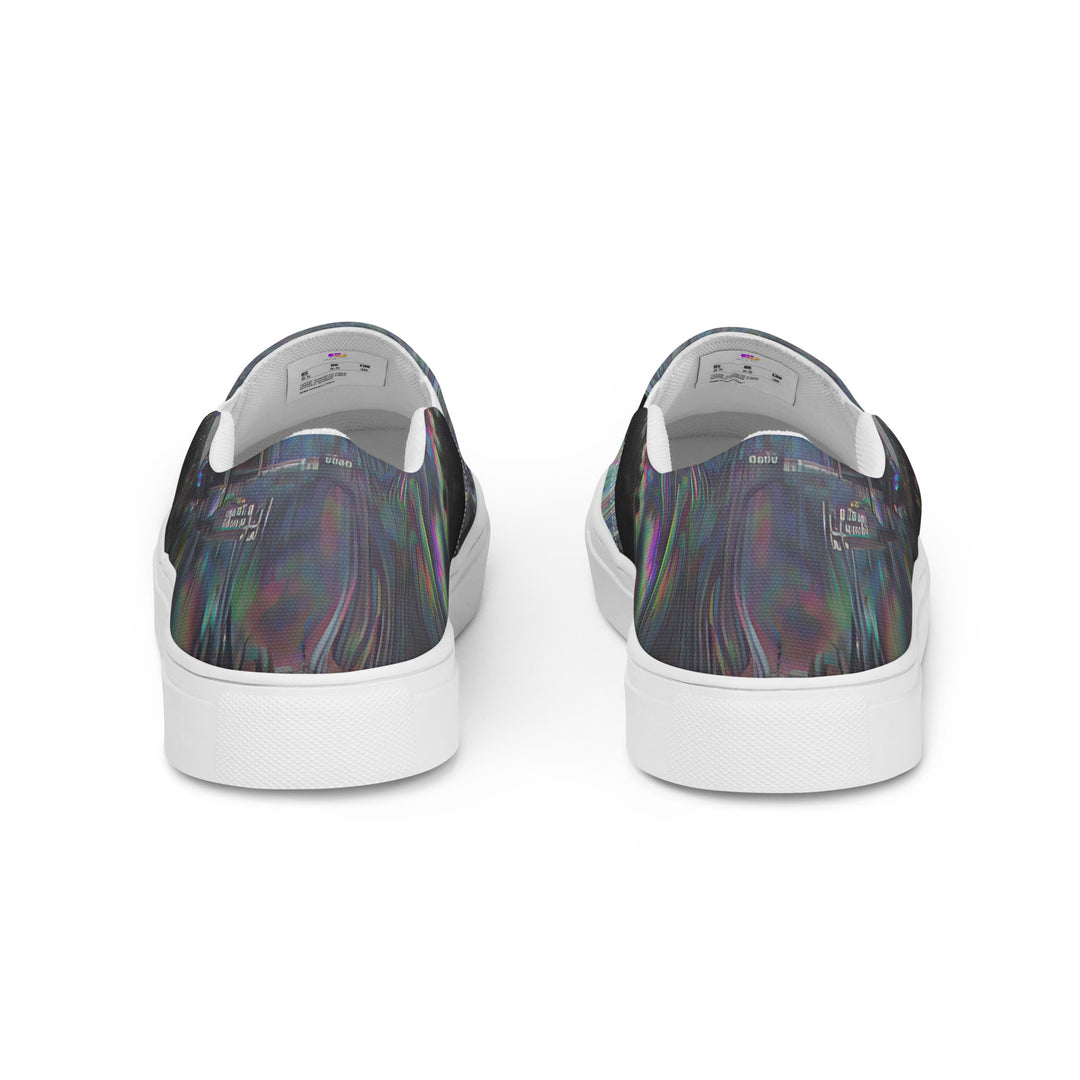 Glitchwear Men's Slip-On Canvas Shoes, Everyday AI-Designed 0, view 8