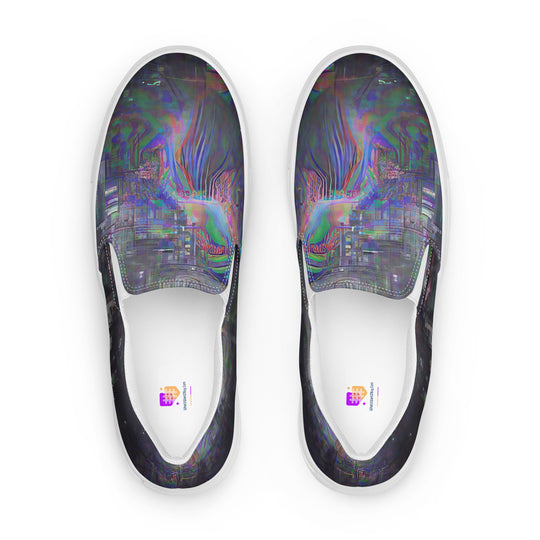 Glitchwear Men's Slip-On Canvas Shoes 4, view 2
