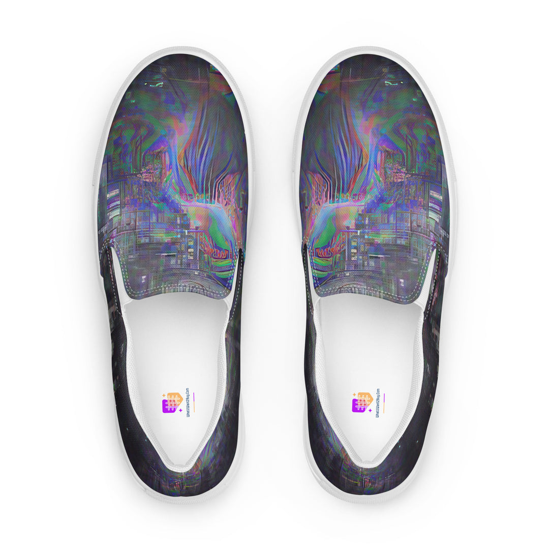 Glitchwear Men's Slip-On Canvas Shoes 4, view 2