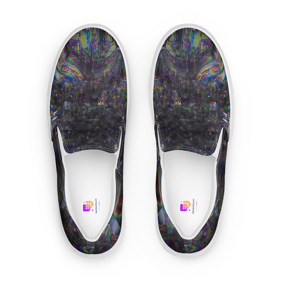 Glitchwear Men's Slip-On Canvas Shoes 16, view 2