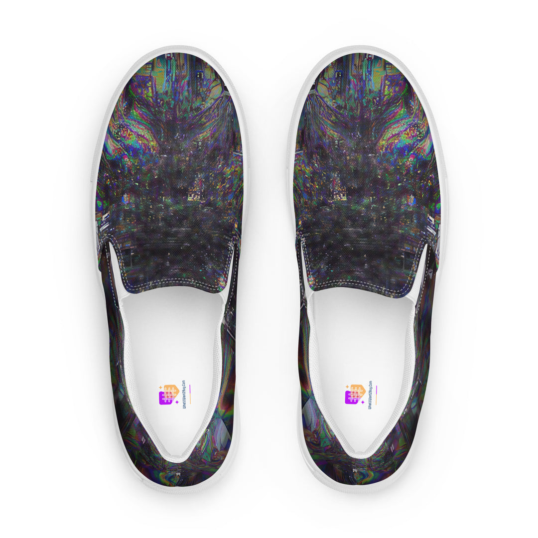 Glitchwear Men's Slip-On Canvas Shoes 16, view 2
