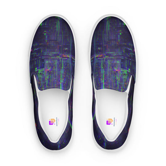 Glitchwear Men's Slip-On Canvas Shoes 32, view 2