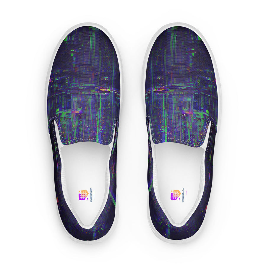 Glitchwear Men's Slip-On Canvas Shoes 32, view 2