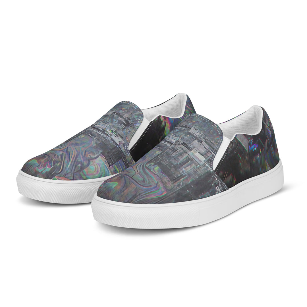 Glitchwear Men's Slip-On Canvas Shoes, Everyday AI-Designed 0, view 4
