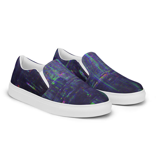 Glitchwear Men's Slip-On Canvas Shoes 32, view 6