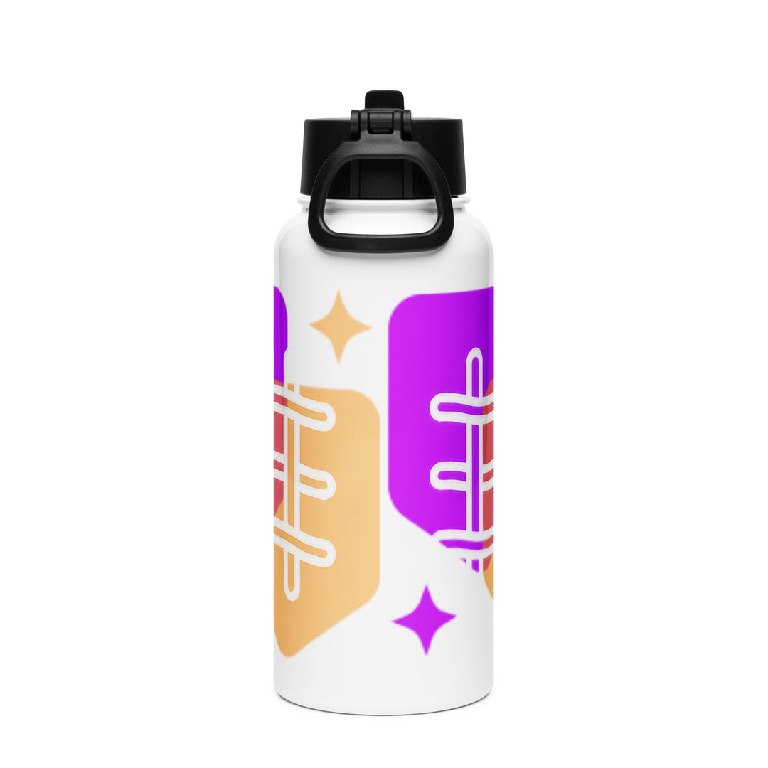 Stainless steel water bottle with a straw lid - WhatUWant2Buy