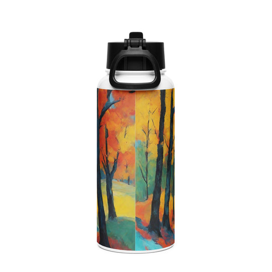Stainless steel water bottle with a straw lid - WhatUWant2Buy