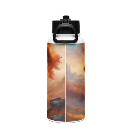Stainless steel water bottle with a straw lid - WhatUWant2Buy