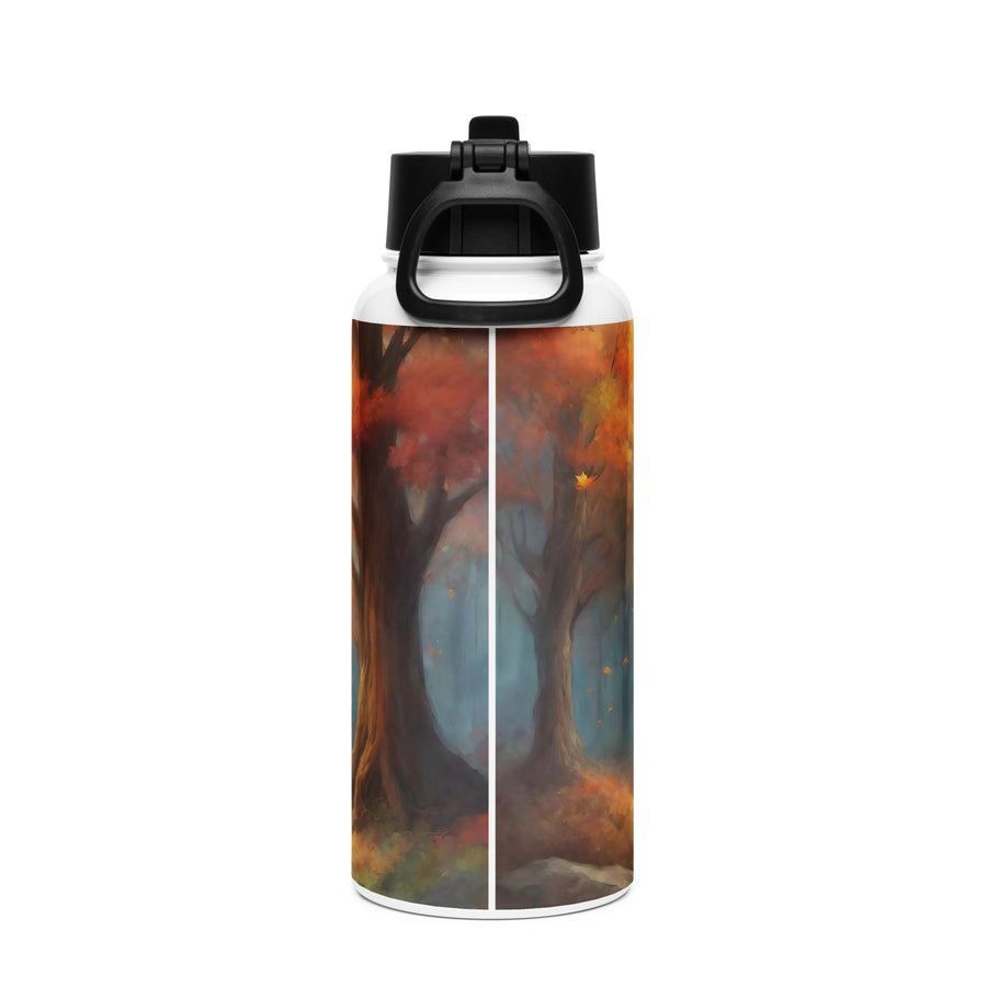 Stainless steel water bottle with a straw lid - WhatUWant2Buy
