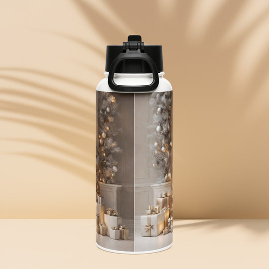 Stainless steel water bottle with a straw lid - WhatUWant2Buy