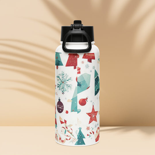Stainless steel water bottle with a straw lid - WhatUWant2Buy