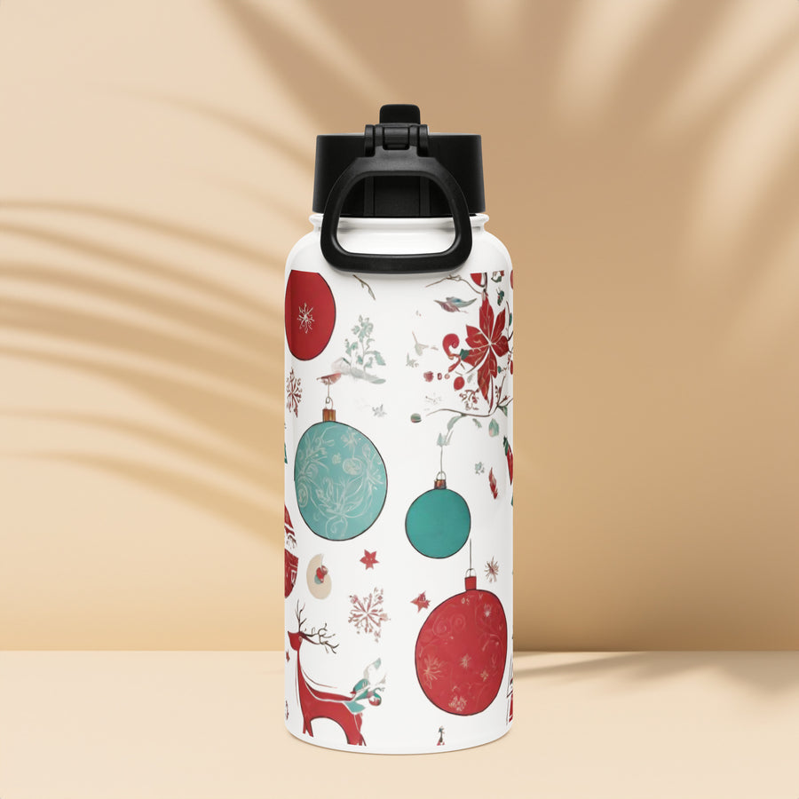 Stainless steel water bottle with a straw lid - WhatUWant2Buy