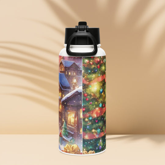 Stainless steel water bottle with a straw lid - WhatUWant2Buy