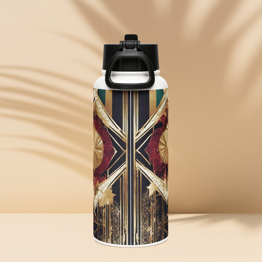 Stainless steel water bottle with a straw lid - WhatUWant2Buy