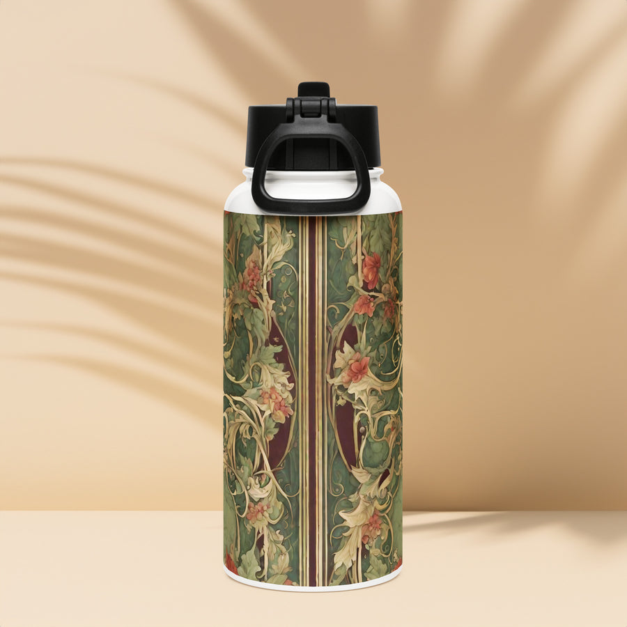 Stainless steel water bottle with a straw lid - WhatUWant2Buy