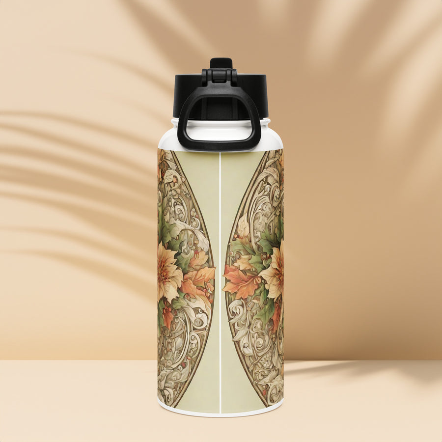 Stainless steel water bottle with a straw lid - WhatUWant2Buy