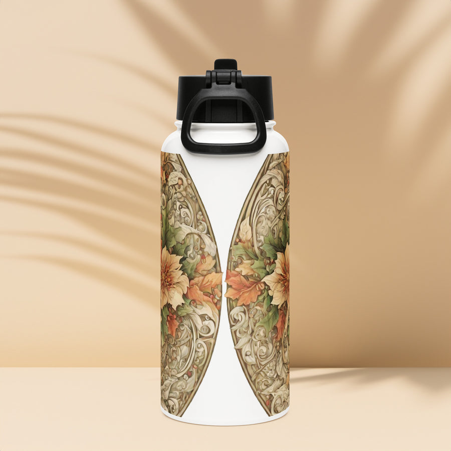 Stainless steel water bottle with a straw lid - WhatUWant2Buy