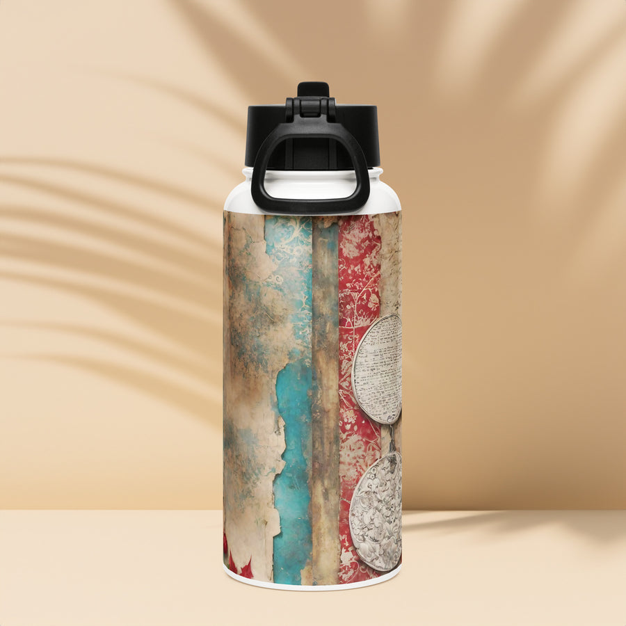 Stainless steel water bottle with a straw lid - WhatUWant2Buy