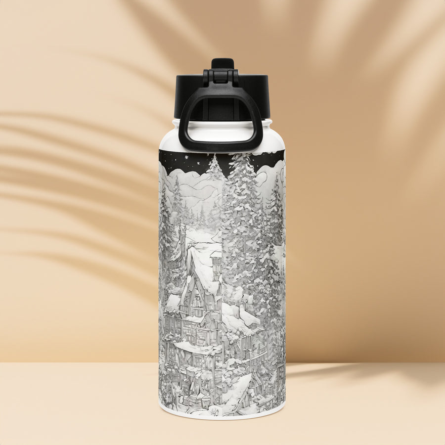 Stainless steel water bottle with a straw lid - WhatUWant2Buy
