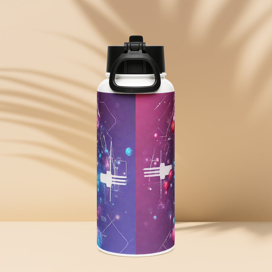 Stainless steel water bottle with a straw lid - WhatUWant2Buy