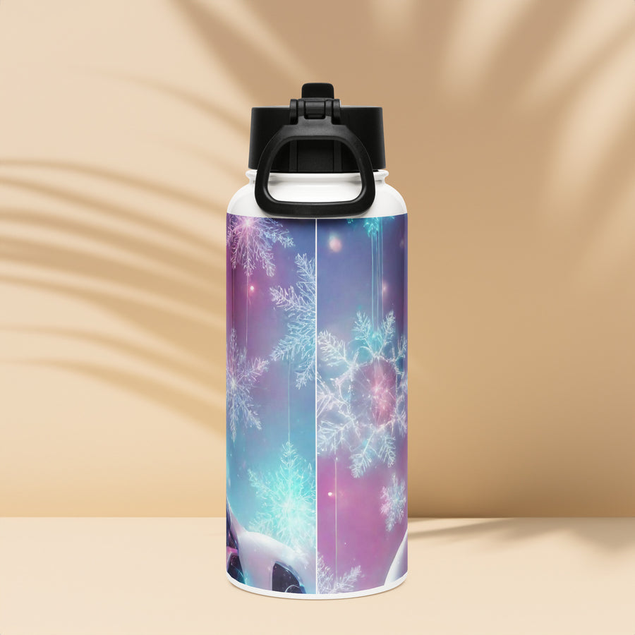 Stainless steel water bottle with a straw lid - WhatUWant2Buy