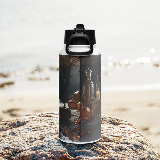 Stainless steel water bottle with a straw lid - WhatUWant2Buy