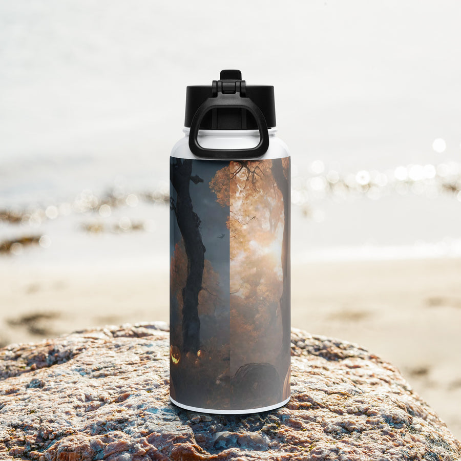 Stainless steel water bottle with a straw lid - WhatUWant2Buy