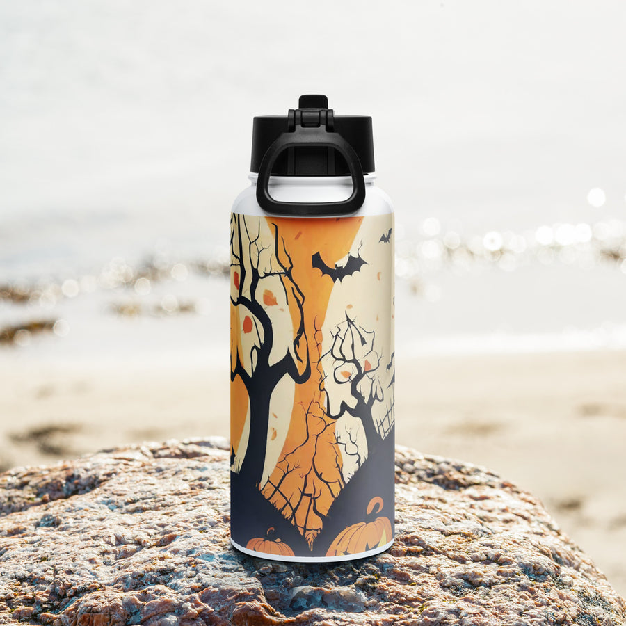 Stainless steel water bottle with a straw lid - WhatUWant2Buy